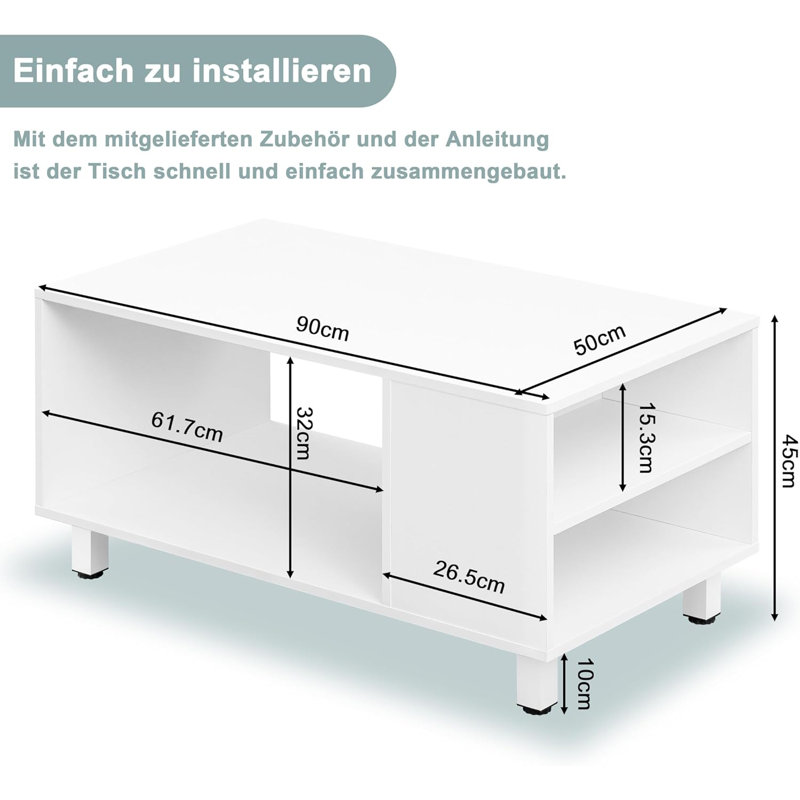 Raakel Coffee Table with Storage
