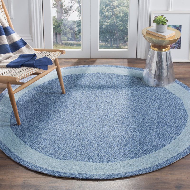 Liadan Hand Hooked Performance Solid Color Rug, Round 6'