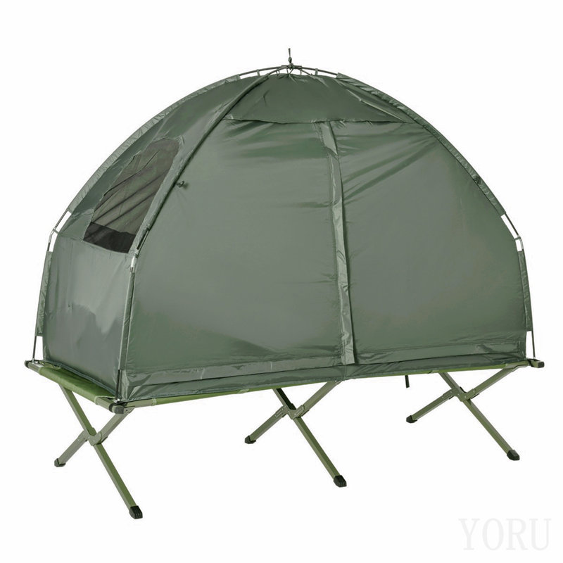 Lit de camping pliant tout-en-un pour adultes, lit de camping portatif pour lit simple