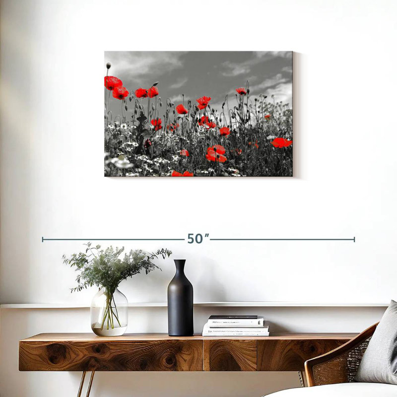 Champ de coquelicots, H 20 po x l 30 po
