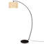 Lampe sur pied à arc moderne avec abat-jour coquillage naturel - lampe sur pied réglable à 180 °