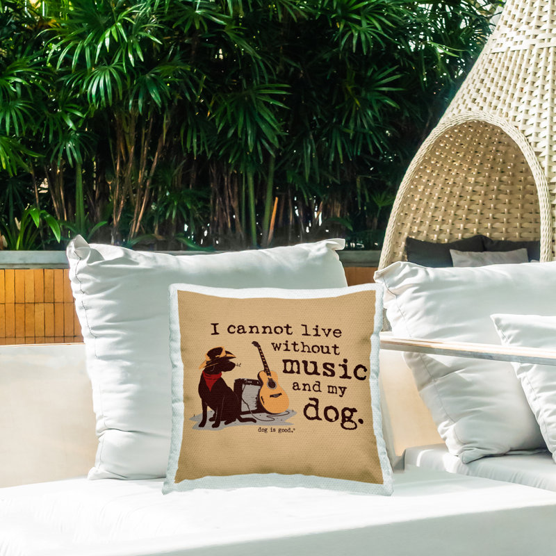 Coussin extérieur Music & My Dog