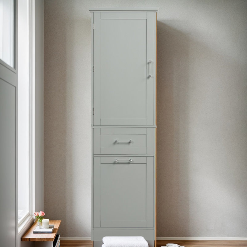 Phelgen Linen Cabinet, Gray