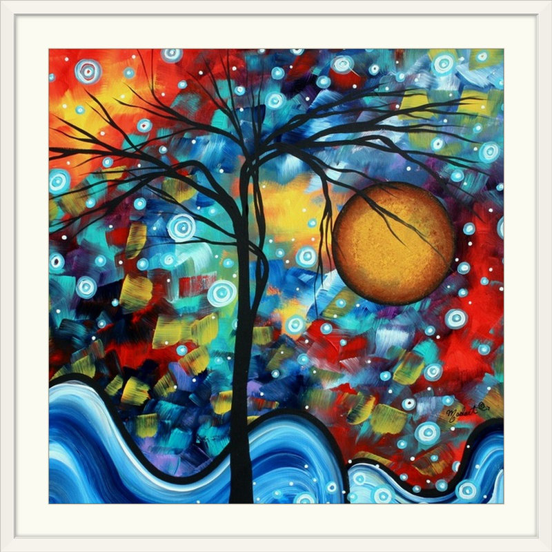 «Sweet Serenity» par Megan Duncanson, reproduction d'art, H 28 x l 28 po x P 1 po, Cadre blanc
