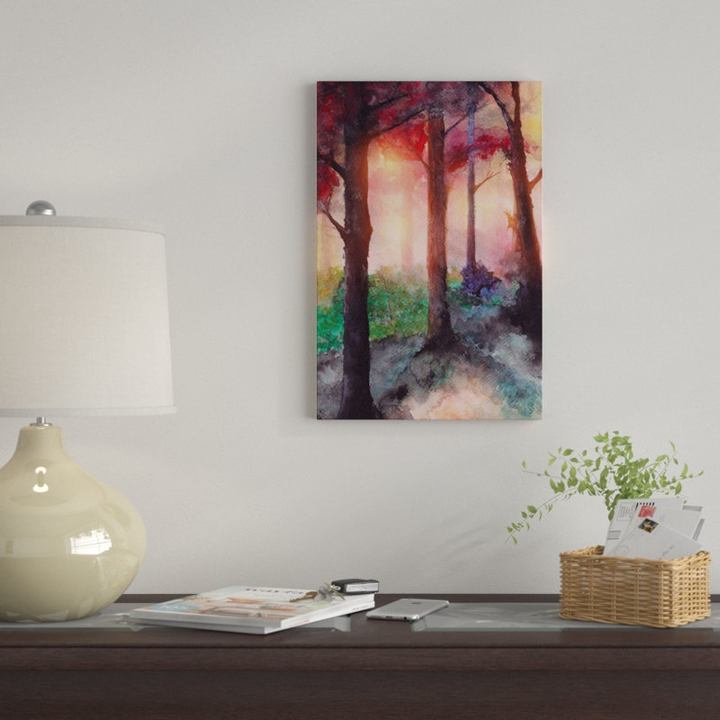 «In The Forest VII» par Marco Gonzalez - Toile tendue avec châssis sur toile tendue, H 12 po x l 8 po x P 0,75 po