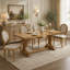 Chaise de salle à manger en bois massif de style français avec garniture cloutée (ensemble de 2)-1639041644