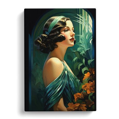 Art Woman Classicism - Wrapped Canvas