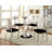 Round Glass Top Metal Base Dining Table