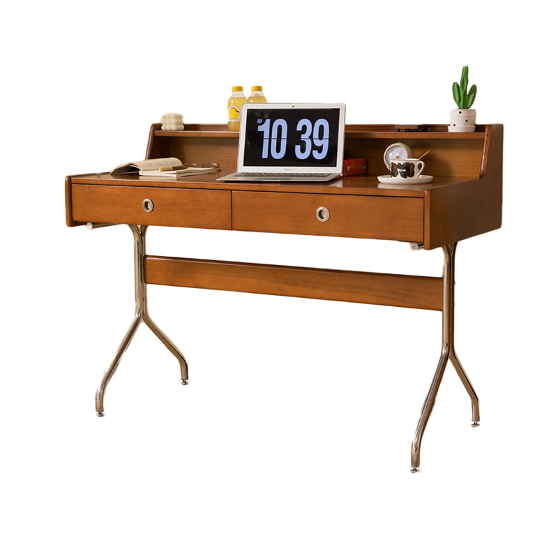 Kalishia Solid Wood Top Writing Desk, 31.49" H x 39.37" W x 21.65" D