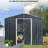 8x10 Metal Outdoor Storage Shed Black