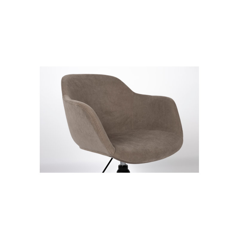 Junzo Swivel Armchair, Gray 100% Polyester