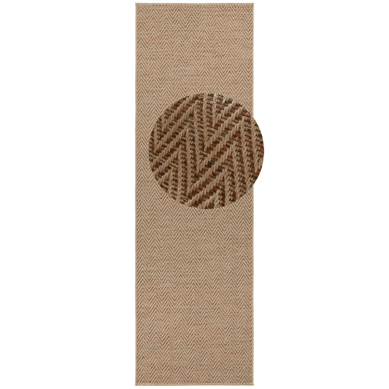 Flatweave Beige/Terracotta Rug, Runner  80 x 150 cm