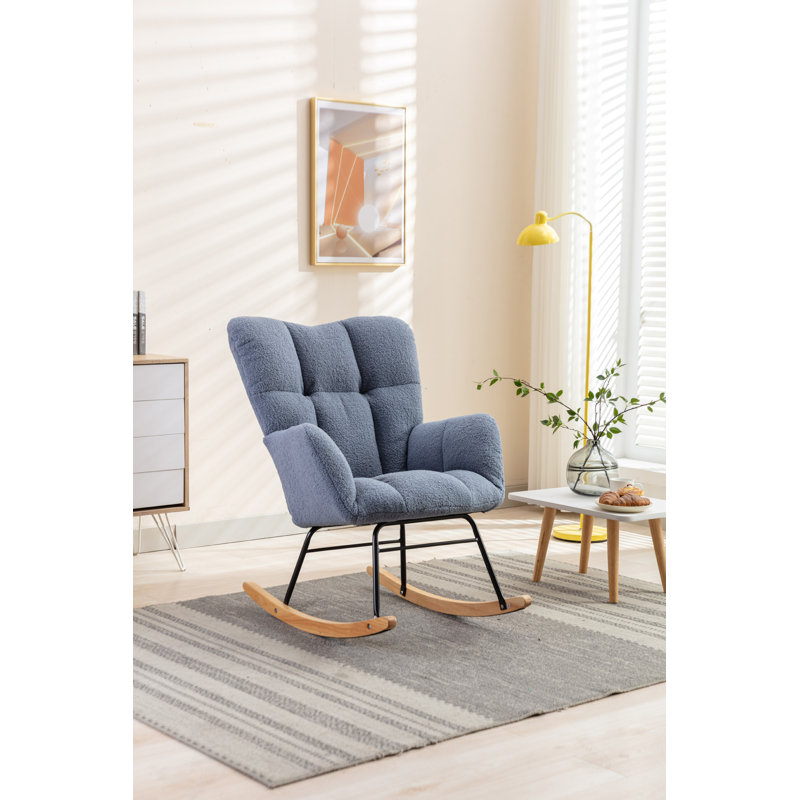 Chaise de chambre à coucher Teddy, Bleu clair