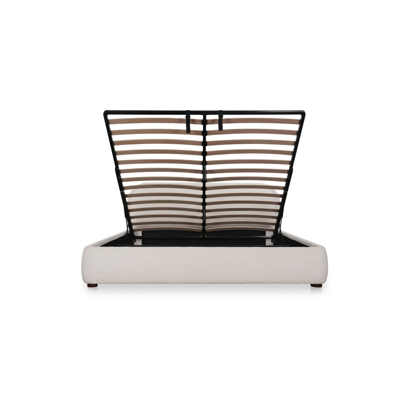 Shonda Upholstered Low Profile Platform Bed, Queen, Beige