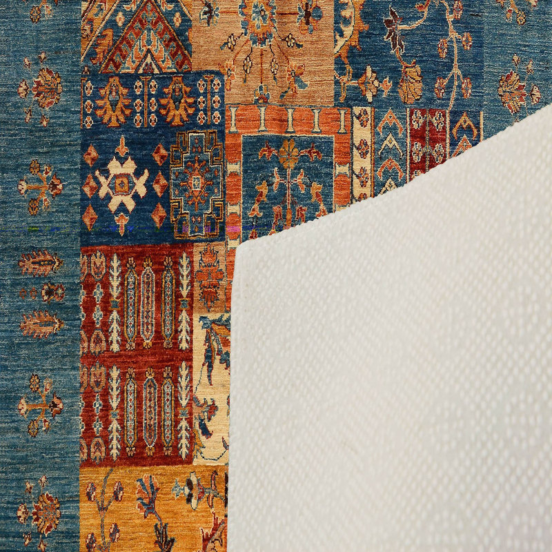 Luxurious Woven Area Rug, 5.9 x 9.2 ft, 100% Polyester, Antibacterial | Non-Slip PVC Felt Dot Underside, 0.3 in Pile Height | Machine Washable, 3D Digital Print, Perfect for Living Room & Bedroom Décor