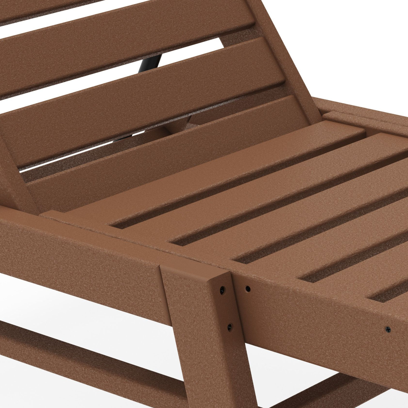 POLYWOOD® Nautical 24" Patio Chaise Lounge, Teak