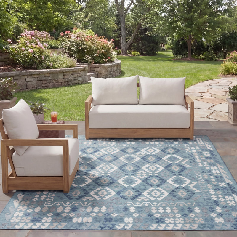 Tapis intérieur / extérieur Karenina Sunrise Performance, Rectangle 8 pi x 10 pi