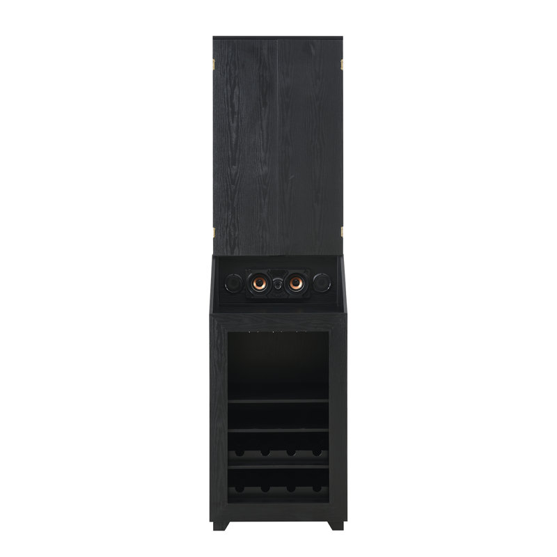 Armoire de jeu de fléchettes Picket House Furnishings Cyclone avec haut-parleur et DEL en noir (emballage 3A)