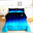 Starry Sky Dreamer Bedding Set - Full Size 3 Piece Galaxy Comforter Set with Moon and Stars Design, Soft Reversible Duvet Insert and 2 Pillow Shams in Navy Blue Gradient. Perfect for a Kawaii Aesthetic Bedroom!
