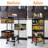 360 Degree Rotating Storage Rack Kitchen Cart with 4 Swing Out Shelves