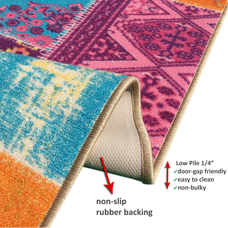Draper Patchwork Indoor Rug, Runner 1'10" x 6'