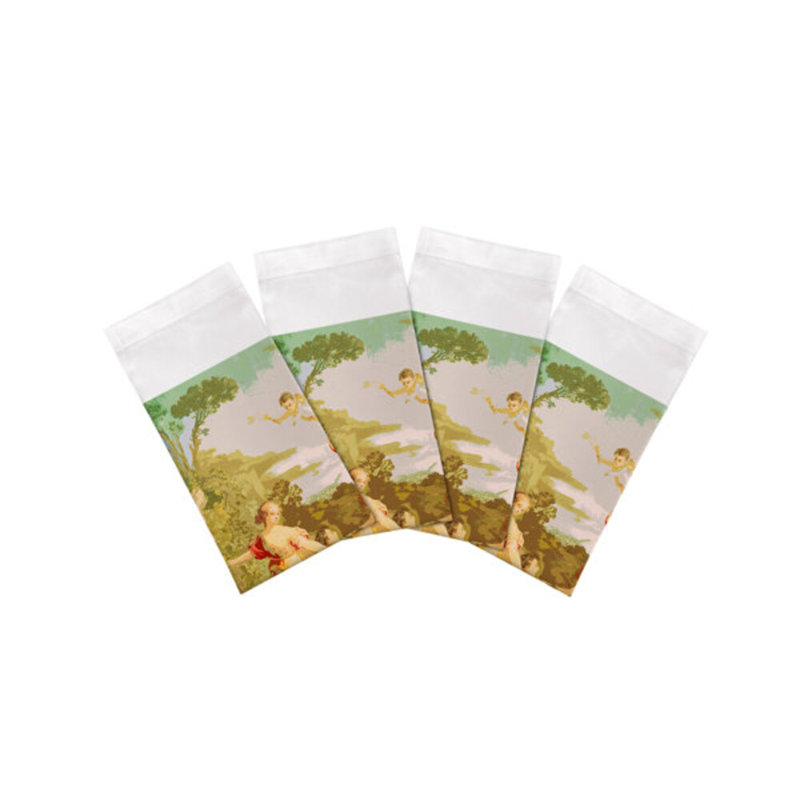 Serviettes de table en satin de coton Chypre, Rétro