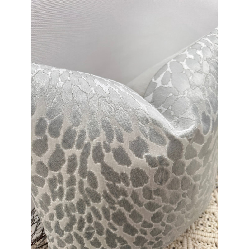 Abstract Square Cushion Cover, Ivory