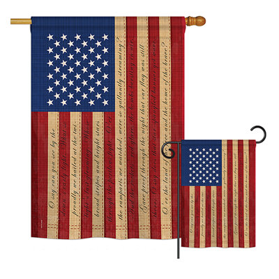 Boulevardier Double Sided Polyester Independence Day Garden Flag