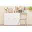 Lit armoire simple avec bureau flexible et coussin pliable de couleur blanche, convient aux chambres d'amis de petits espaces, coussin ajustable de commode facile à monter, superbes espaces polyvalents, fabrication