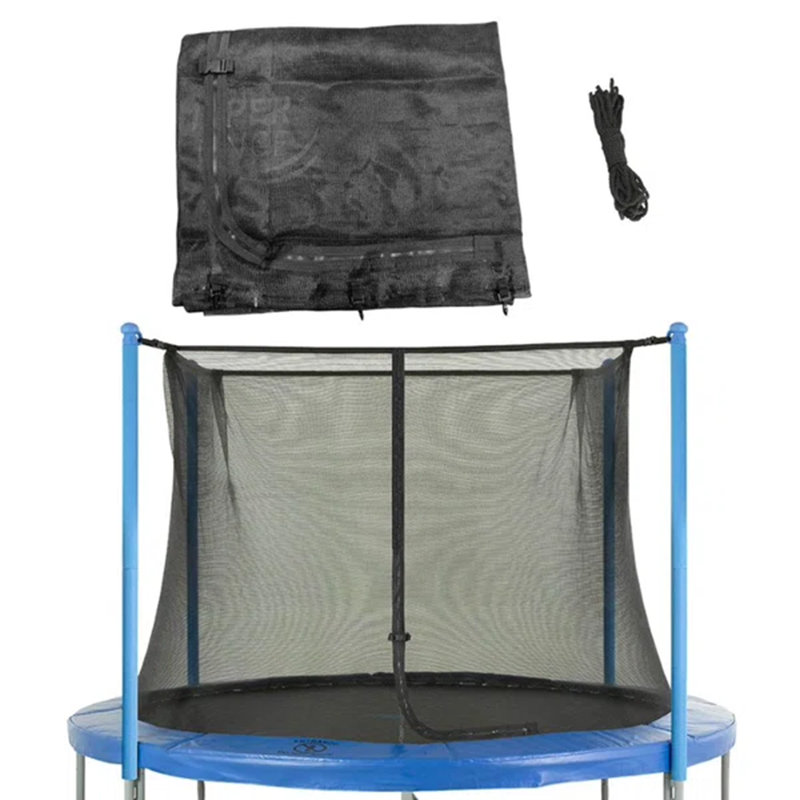 Filet d'enclos de trampoline Machrus Upper Bounce, pour cadre rond de 10 pi, utilisant 4 poteaux (ou 2 arches)