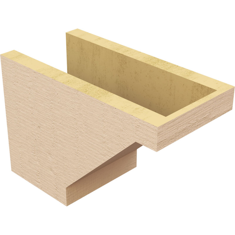 Burlington Woodgrain TimberThane Ra partier queue, brun clair apprêté, H 9 po x l 15 po x P 11 po