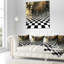 Coussin décoratif fermeture à composition géométrique-30057660-30057663