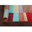 Tapis bleu / rouge / beige en laine noué à la main de conception unique 4 pi 2 po x 5 pi 11 po New Age