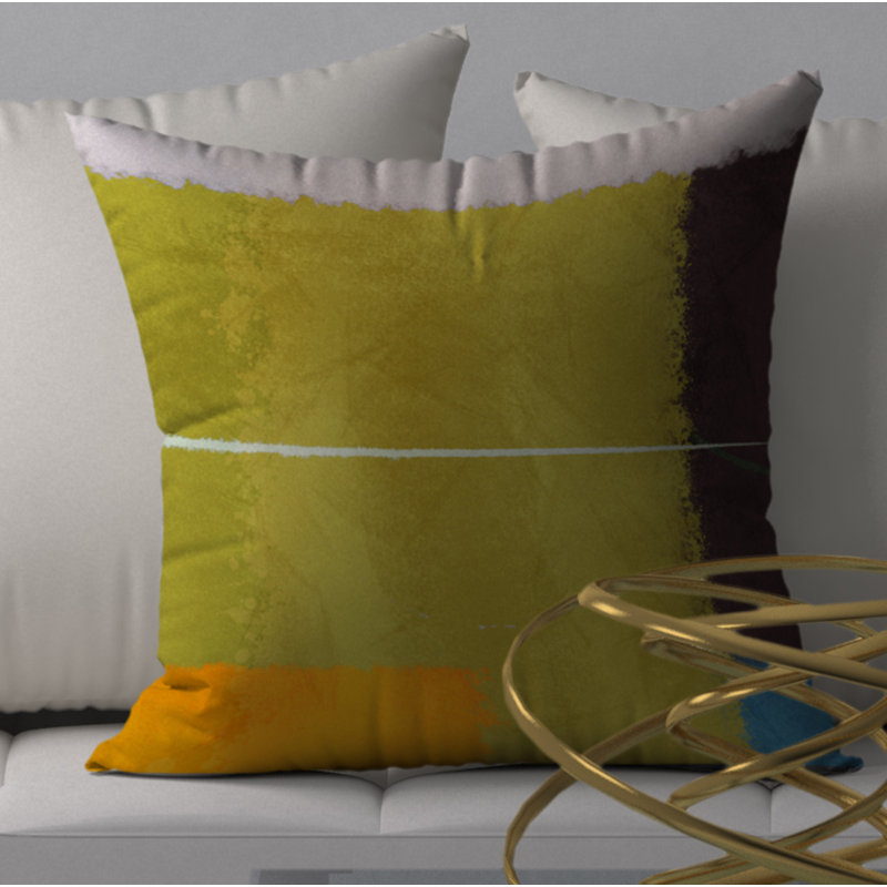 Coussin décoratif abstraite, H 18 po x l 18 po