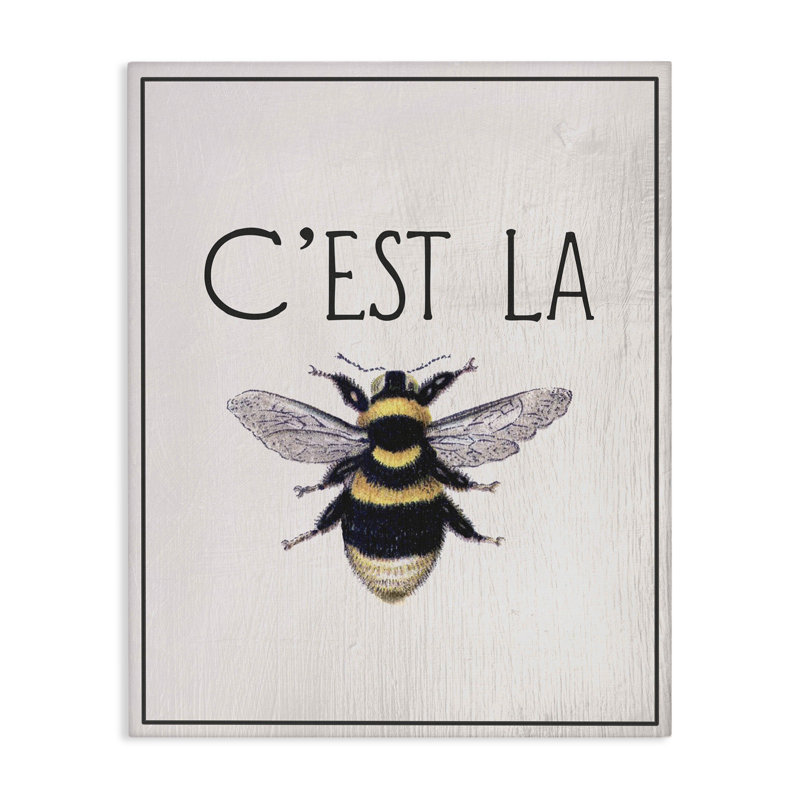 «French Bee», toile par Lil 'Rue, H 30 po x l 24 po