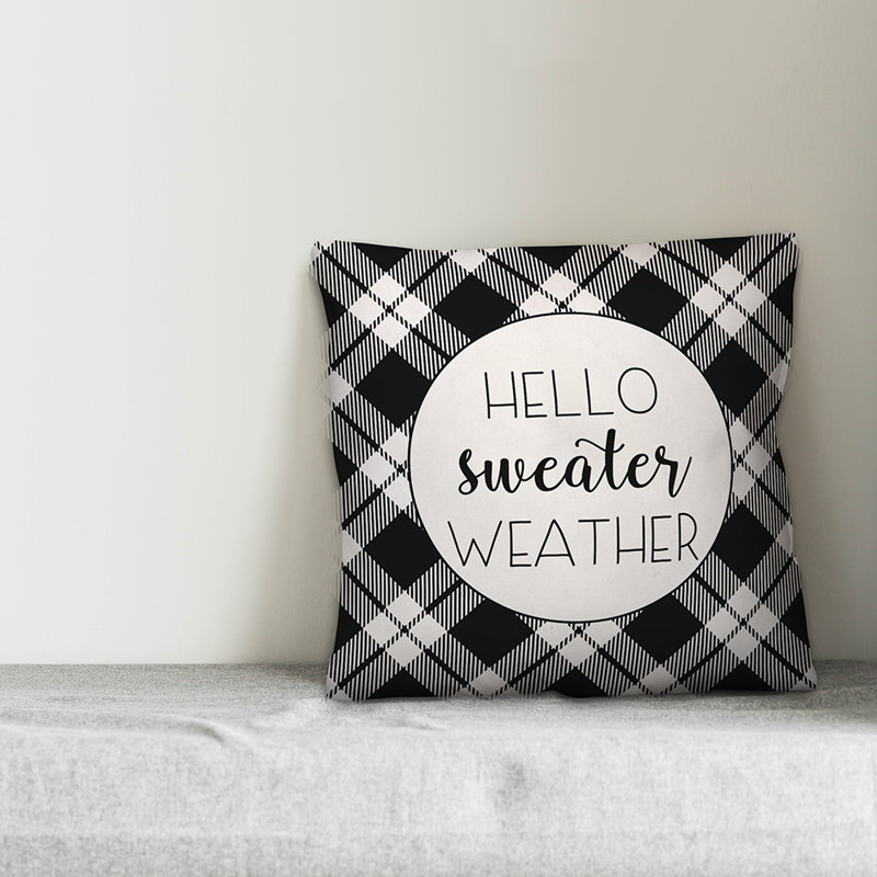 Plaid Reversible Pillow Cover, 20" x 20"