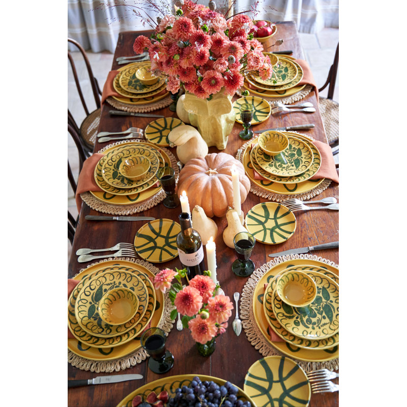 Amalfi Dessert Plate - Mustard - 9.1", Mustard