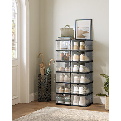 12 Pair Stackable Shoe Storage Box