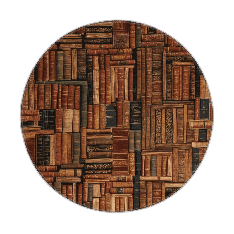 French Brown Indoor and Outdoor Area Rug, Rectangle 5' x 7'