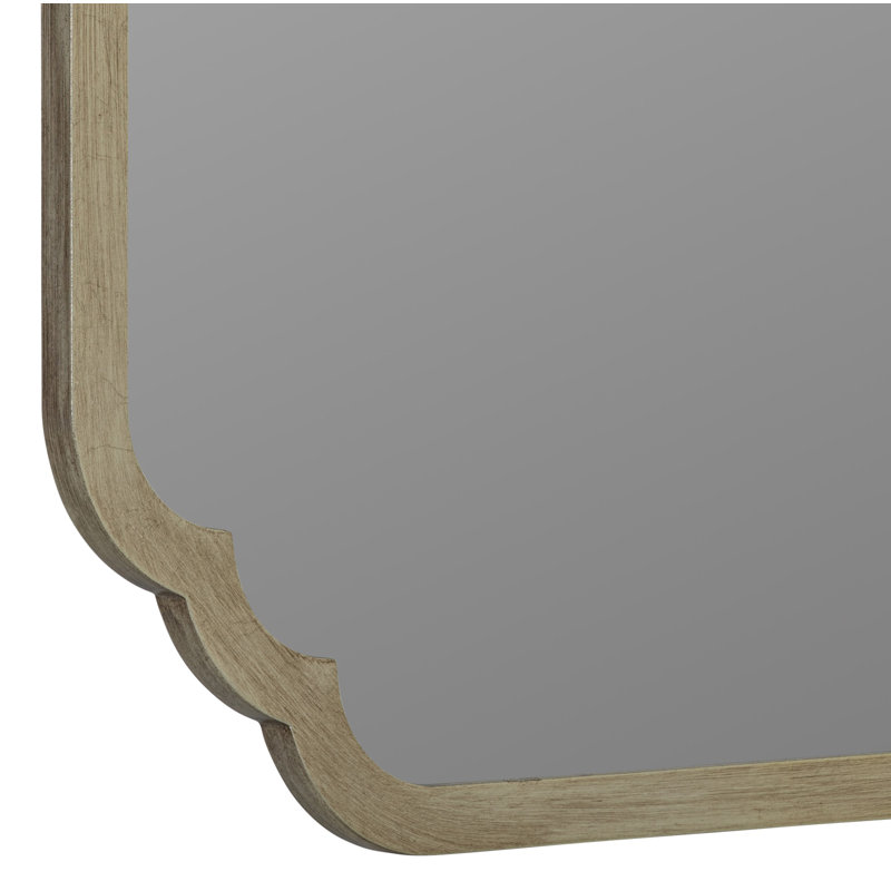 Carol Scalloped Mirror, Silver Leaf