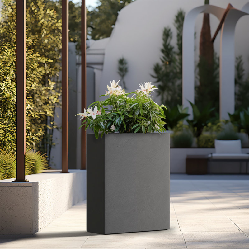 Boîte à fleurs Madylynn, Noir anthracite