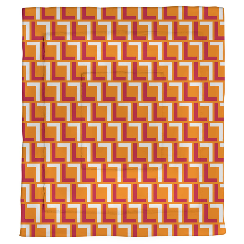 Édredon simple Tampa Bay Football Luxury, Édredon très grand, Orange; rouge; blanc