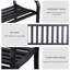 Banc de jardin en acier durable avec support dorsal pour patio et pelouse
