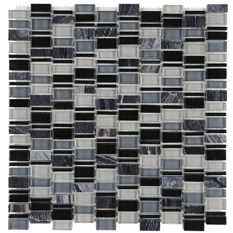Clio Daltile 1" x 1" Glass Mosaic Tile, Boreas