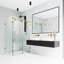 Winslow 46" W x 34" D x 74" H Sliding Frameless Shower Enclosure with 3/8  Clear Glass-50877313