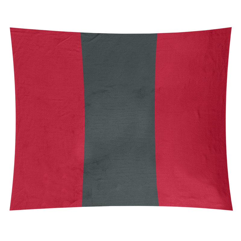 Tapisserie de polyester Las Vegas, H 88 po x l 104 po, Rouge / gris acier / rouge