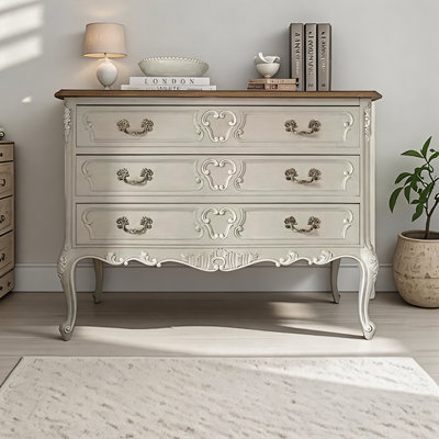 Carved Metal High Legged Accent Chest