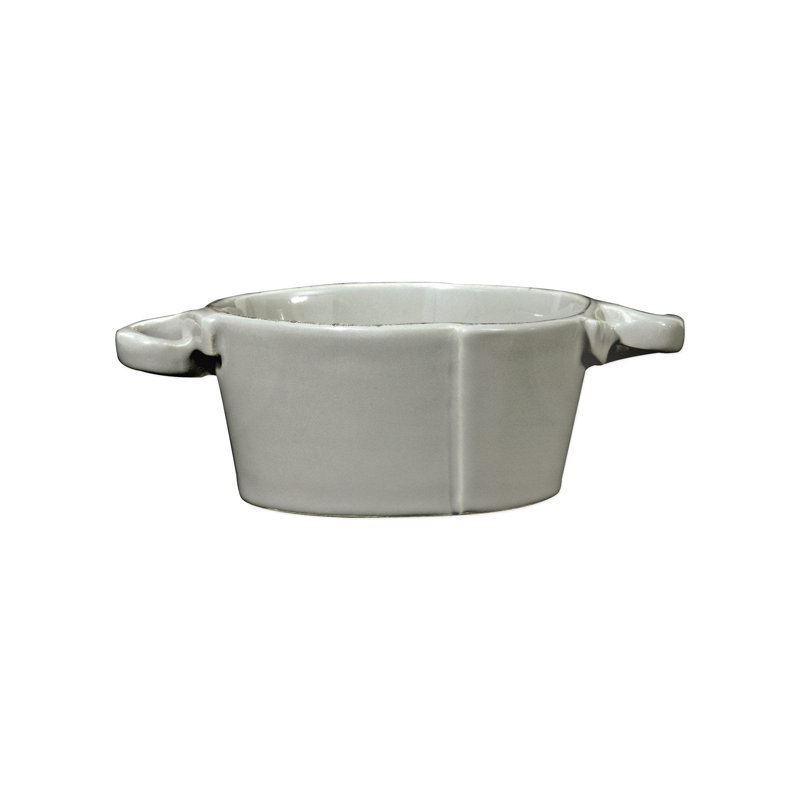 Lastra Handmade Stoneware Soup Bowl, Gray