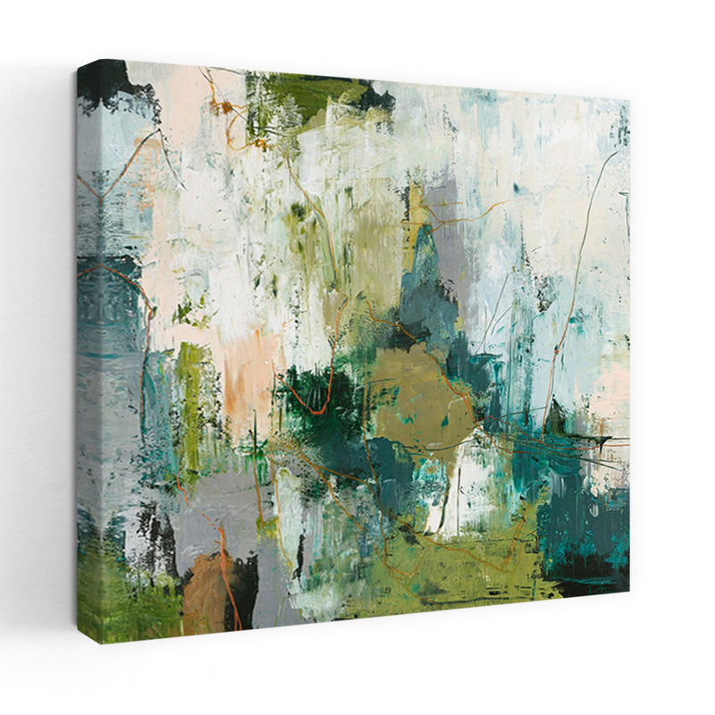 Authentic 2, art contemporain abstrait, H 18 po x l 18 po