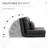 Dark Gray 21 Floor Seating, 5-Level Adjustable . Transform Into & Bed. Comfort 105 - 180. 2 Pillows For Added Support. Stable Steel Frame. Space Saving Style. Linen Finish. 23.5" W X 31.5" D 22" H.